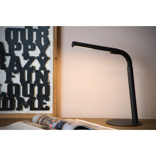 Lucide Gilly fekete LED asztali lámpa (LUC-36612/03/30) LED 1 izzós IP20