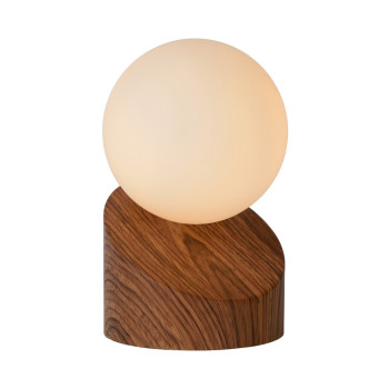 Lucide Len barna-opál asztali lámpa (LUC-45561/01/70) G9 1 izzós IP20