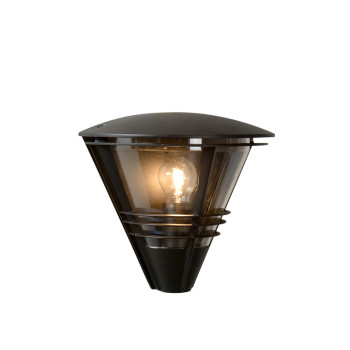 Lucide Livia fekete-átlátszó kültéri fali lámpa (LUC-11812/01/30) E27 1 izzós IP44