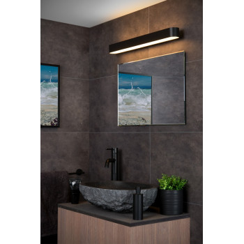 Lucide Madelon fekete-fehér LED fürdőszobai fali lámpa (LUC-04209/12/30) LED 1 izzós IP44