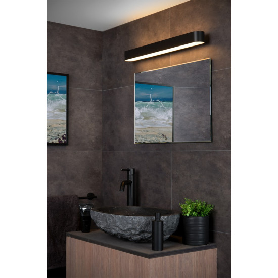 Lucide Madelon fekete-fehér LED fürdőszobai fali lámpa (LUC-04209/12/30) LED 1 izzós IP44