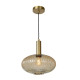 Lucide Maloto arany-borostyán függesztett lámpa (LUC-45386/30/62) E27 1 izzós IP20