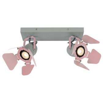 Lucide Picto pink-szürke gyerek mennyezeti lámpa (LUC-17997/02/66) GU10 2 izzós IP20