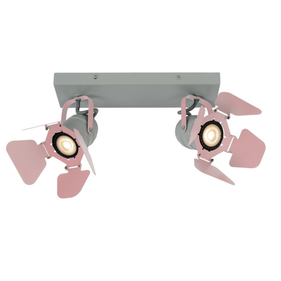 Lucide Picto pink-szürke gyerek mennyezeti lámpa (LUC-17997/02/66) GU10 2 izzós IP20