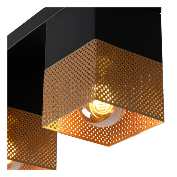 Lucide Renate arany-fekete mennyezeti lámpa (LUC-21123/03/02) E27 3 izzós IP20
