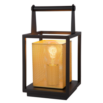 Lucide Sansa fekete-arany asztali lámpa (LUC-21522/01/30) E27 1 izzós IP20