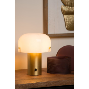 Lucide Timon arany-opál asztali lámpa (LUC-05538/01/02) E14 1 izzós IP20