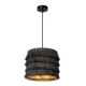 Lucide Togo szürke-fekete függesztett lámpa (LUC-10407/25/36) E27 1 izzós IP20