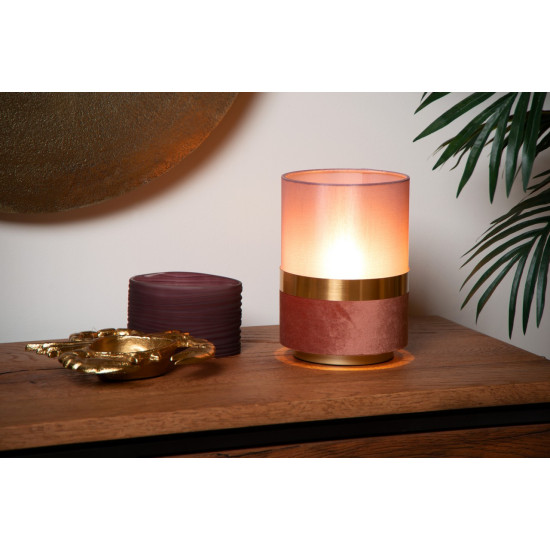 Lucide Tusse pink-arany asztali lámpa (LUC-10508/01/66) E14 1 izzós IP20