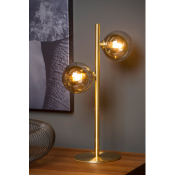 Lucide Tycho arany-szürke asztali lámpa (LUC-45574/02/02) G9 2 izzós IP20
