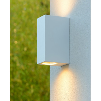 Lucide Zaro fehér kültéri fali lámpa (LUC-69800/02/31) GU10 2 izzós IP44