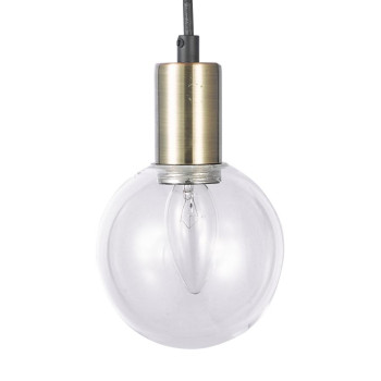 Luxera Abrazo antik réz-átlátszó függesztett lámpa (LUX-64401) E14 1 izzós IP20