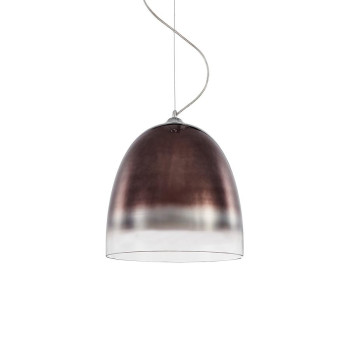 Luxera Bayamo króm-barna függesztett lámpa (LUX-46078) E27 1 izzós IP20