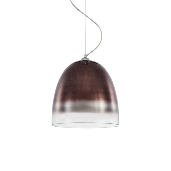 Luxera Bayamo króm-barna függesztett lámpa (LUX-46078) E27 1 izzós IP20