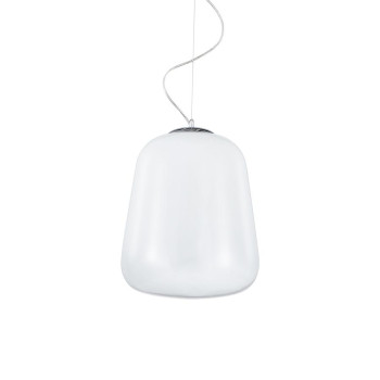 Luxera Dover fehér-króm függesztett lámpa (LUX-46079) E27 1 izzós IP20