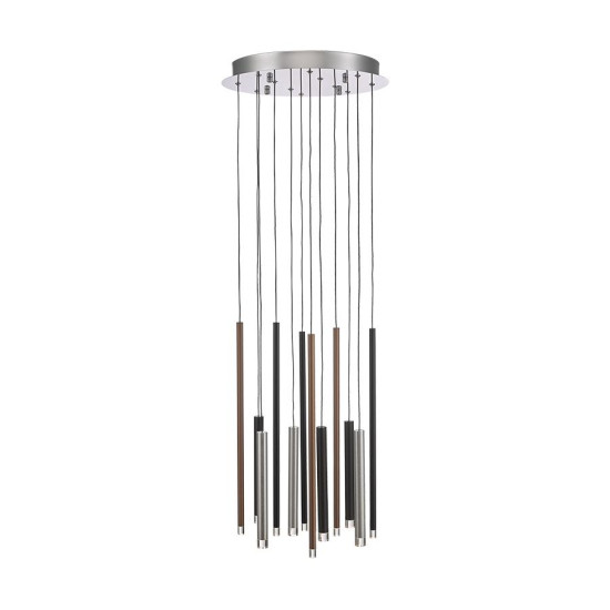 Luxera La króm-barna LED függesztett lámpa (LUX-64404) LED 1 izzós IP20