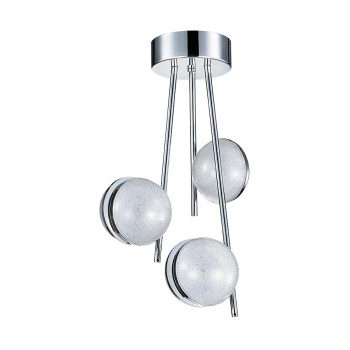 Luxera Malcom króm-fehér LED mennyezeti lámpa (LUX-62435) LED 1 izzós IP20