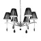 Luxera Oxford króm-fekete csillár (LUX-64325) E14 6 izzós IP20