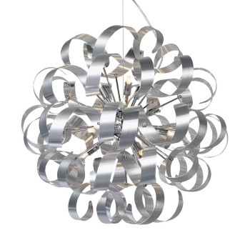 Luxera Ribbon króm-szürke függesztett lámpa (LUX-64361) G9 12 izzós IP20