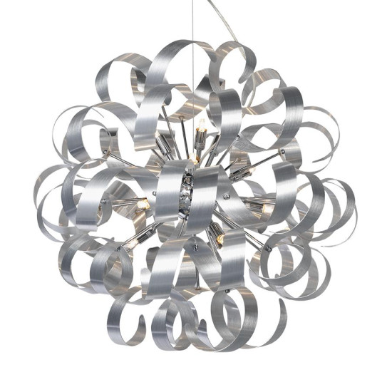 Luxera Ribbon króm-szürke függesztett lámpa (LUX-64361) G9 12 izzós IP20