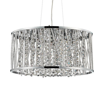 Luxera Stixx króm-átlátszó kristály függesztett lámpa (LUX-46060) G9 6 izzós IP20