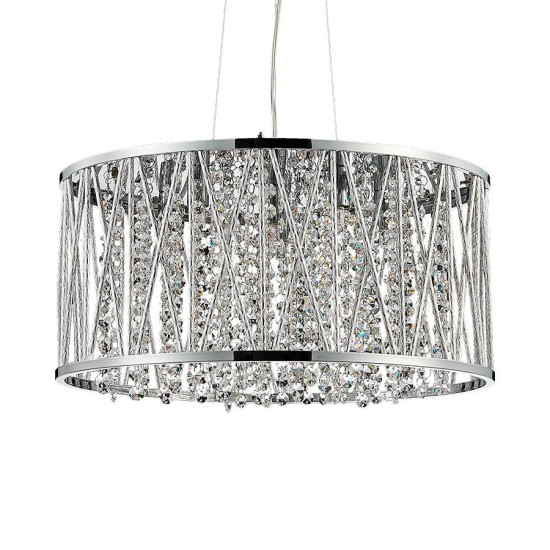 Luxera Stixx króm-átlátszó kristály függesztett lámpa (LUX-46060) G9 6 izzós IP20