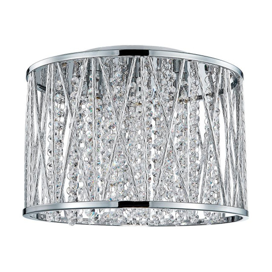 Luxera Stixx króm-átlátszó kristály mennyezeti lámpa (LUX-46062) G9 4 izzós IP20