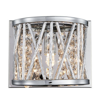Luxera Stixx króm-átlátszó kristály falikar (LUX-46063) G9 1 izzós IP20