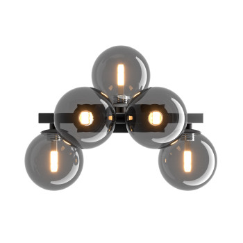 Maytoni Dallas fekete-átlátszó fali lámpa (MAY-MOD547WL-05B) G9 5 izzós IP20