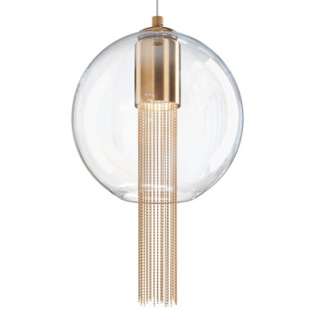 Maytoni Flusso bronz-átlátszó függesztett lámpa (MAY-P095PL-01BZ1) GU10 1 izzós  IP20