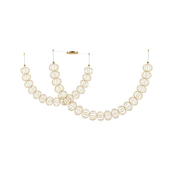 Maytoni Golden Cage arany LED függesztett lámpa (MAY-MOD216PL-L55G3K) LED 1 izzós IP20