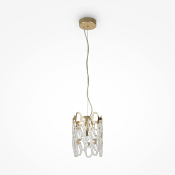 Maytoni Tissage arany-átlátszó kristály függesztett lámpa (MAY-MOD490PL-01G) E14 1 izzós IP20