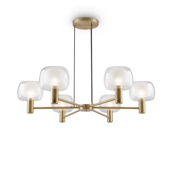 Maytoni Vision arany-fehér csillár (MAY-MOD411PL-06G) E14 6 izzós  IP20