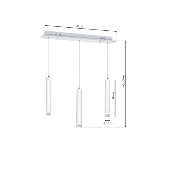 Milagro Alba fehér LED függesztett lámpa (MIL-ML189) LED 1 izzós IP20