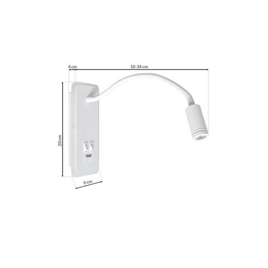 Milagro Base fehér LED fali lámpa  (MIL-ML6349) LED 1 izzós IP20