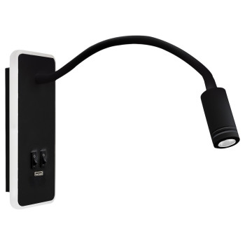 Milagro Base fekete LED fali lámpa  (MIL-ML63500) LED 1 izzós IP20