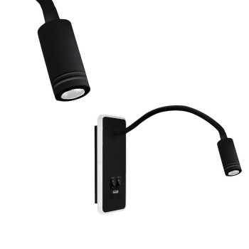 Milagro Base fekete LED fali lámpa  (MIL-ML63500) LED 1 izzós IP20
