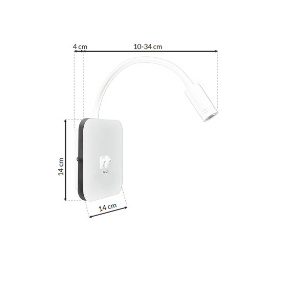 Milagro Base fehér LED fali lámpa  (MIL-ML6351) LED 1 izzós IP20