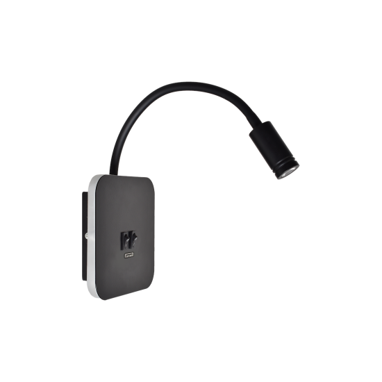Milagro Base fekete LED fali lámpa  (MIL-ML6352) LED 1 izzós IP20