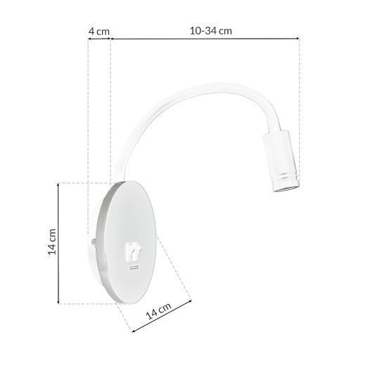 Milagro Base fehér LED fali lámpa  (MIL-ML6353) LED 1 izzós IP20