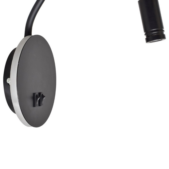 Milagro Base fekete LED fali lámpa  (MIL-ML6354) LED 1 izzós IP20