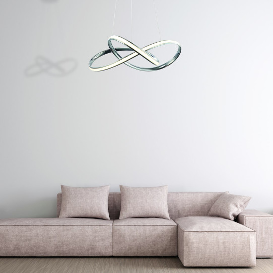 Milagro Cappio króm LED függesztett lámpa (MIL-ML3806) LED 1 izzós IP20