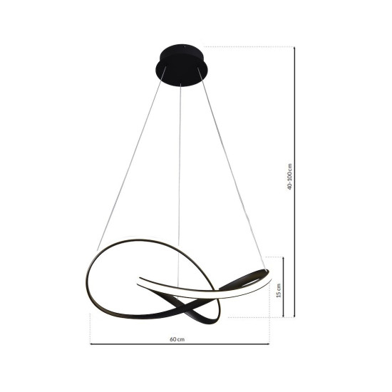 Milagro Cappio fekete LED függesztett lámpa (MIL-ML6771) LED 1 izzós IP20