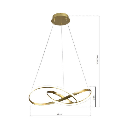 Milagro Cappio arany LED függesztett lámpa (MIL-ML6772) LED 1 izzós IP20