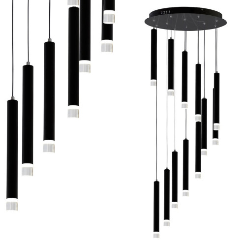 Milagro Carbon fekete LED függesztett lámpa (MIL-ML6161) LED 1 izzós IP20