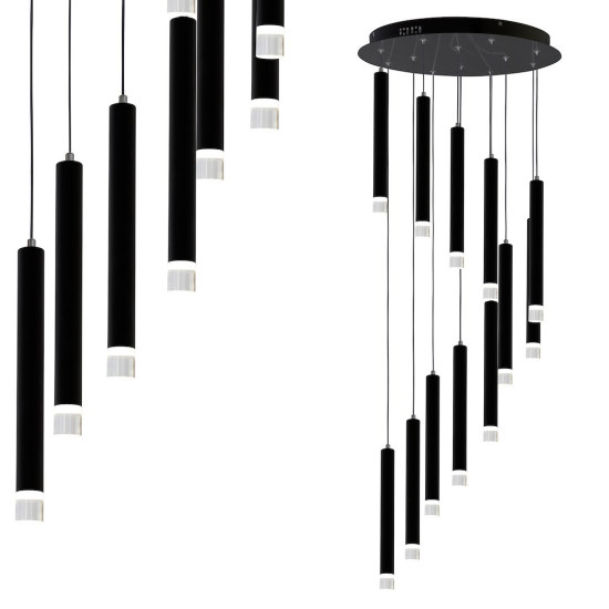 Milagro Carbon fekete LED függesztett lámpa (MIL-ML6161) LED 1 izzós IP20