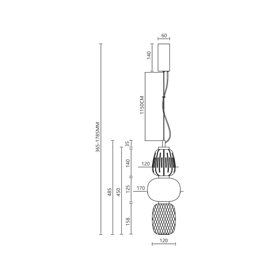 Milagro Caro arany-fehér LED függesztett lámpa (MIL-ML0363) LED 1 izzós IP20