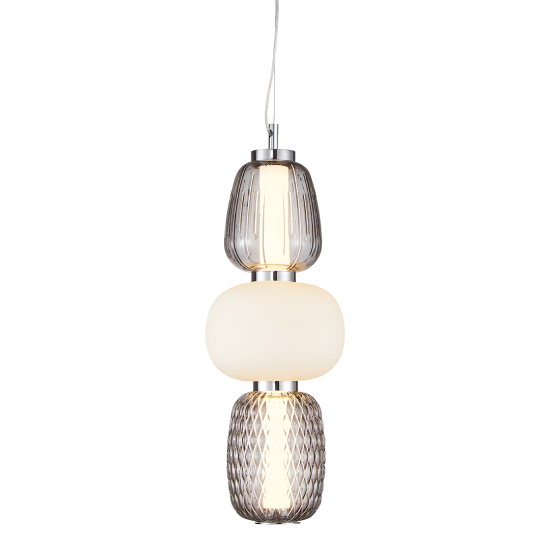 Milagro Caro króm-fehér LED függesztett lámpa (MIL-ML0364) LED 1 izzós IP20