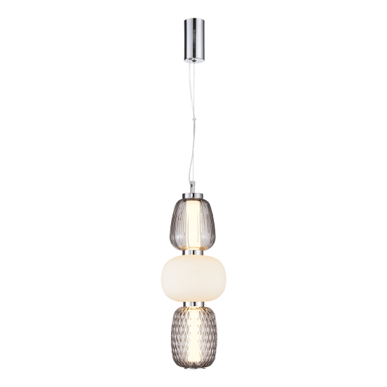 Milagro Caro króm-fehér LED függesztett lámpa (MIL-ML0364) LED 1 izzós IP20