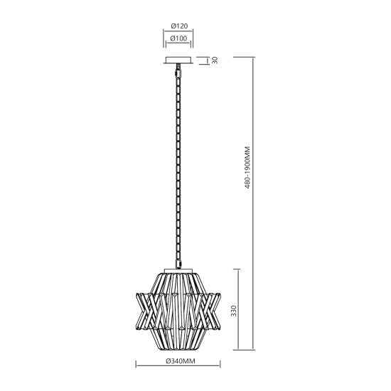 Milagro Crown króm kristály függesztett lámpa (MIL-ML0400) E14 4 izzós IP20